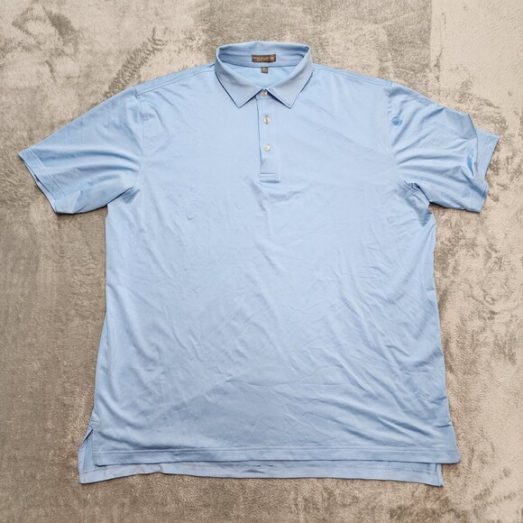 PETER MILLAR Men's Summer Comfort Polo Shirt Blue Size XL - Picture 1 of 10
